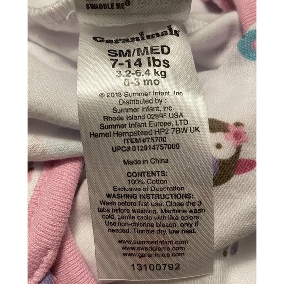 Summer Infant SwaddleMe INFANT SWADDLERS Baby Girl Sz Small/Medium Sleepsack‎ - Picture 3 of 6